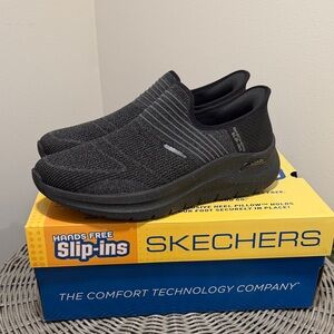 Skechers Men's Black Slip-On Loafers